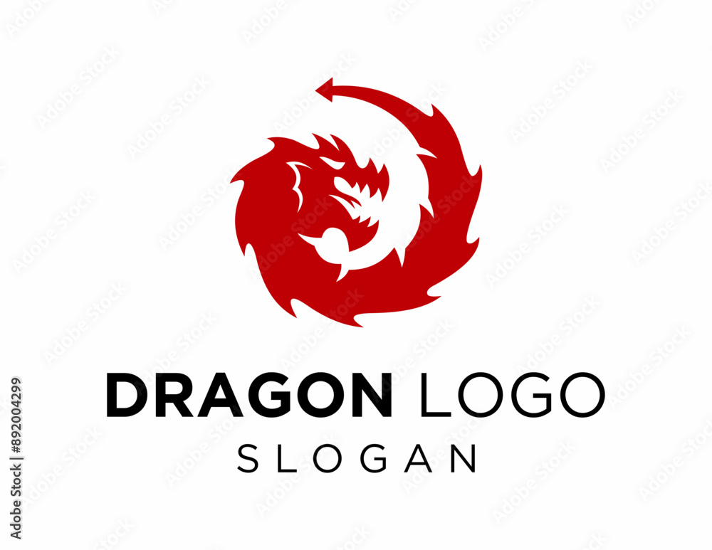 Logo about Dragon created using the CorelDraw application. on a white background. Logo about Dragon created using the CorelDraw application. on a white background.