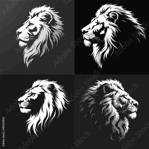 Lion logo design vector illustration photo