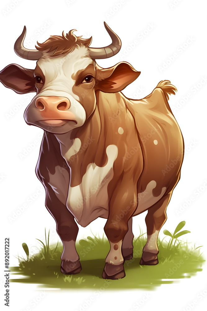 Charmante Kuhillustration im Cartoon-Stil - Tier Wallpaper - Farmtier - Ai-Ki generiert Charmante Kuhillustration im Cartoon-Stil - Tier Wallpaper - Farmtier - Ai-Ki generiert