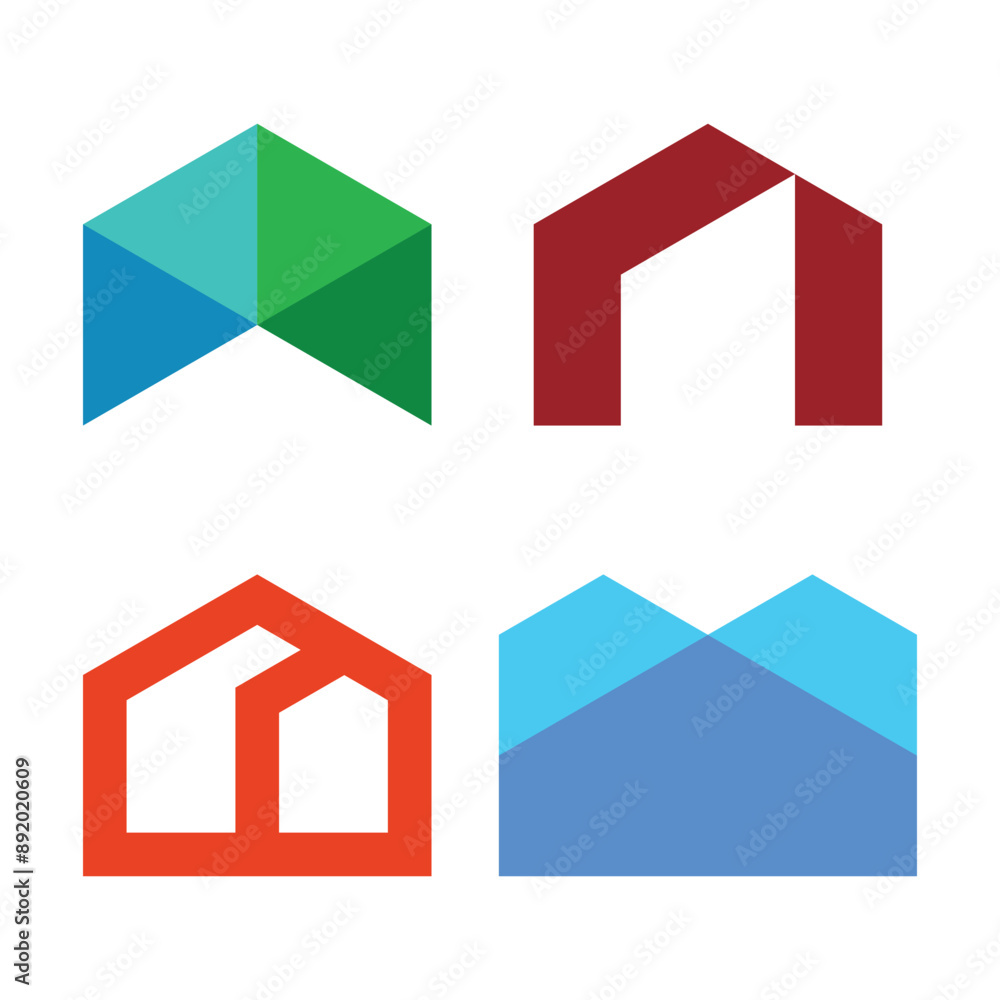 Set of modern simple home logo design. Premium Vector Set of modern simple home logo design. Premium Vector
