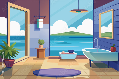 bathroom near sea