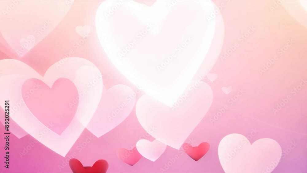 Blurred hearts. Valentines day background Blurred hearts. Valentines day background