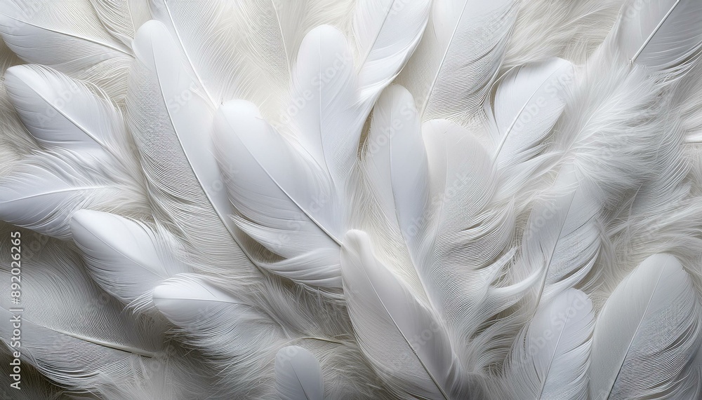 白い鳥の羽の背景画像(Background image of white bird feathers.)
白い鳥の羽の背景画像(Background image of white bird feathers.)