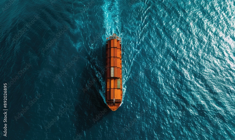 container ship in import export and business logistic.By crane ,Trade Port , Shipping.cargo to harbor.Aerial view.Water transport.International.Shell Marine.Top view. container ship in import export and business logistic.By crane ,Trade Port , Shipping.cargo to harbor.Aerial view.Water transport.International.Shell Marine.Top view.