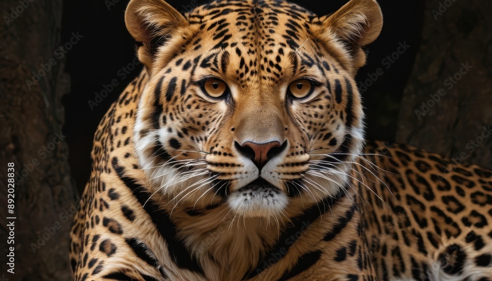 Fototapeta premium Leopard Close Up Portrait.