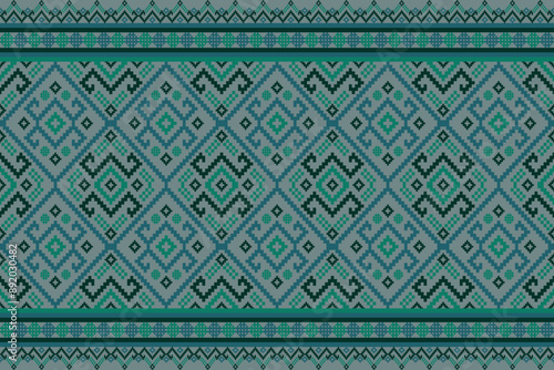 Pixel art pattern seamless for Fabric geometric ethnic pattern seamless,Pixel pattern art wallpaper Background, Design for fabric, curtain, carpet ,geometry seamless pattern art illustration