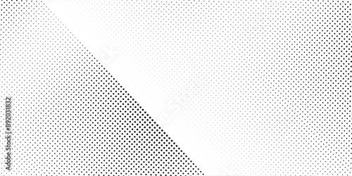 Dotted gradient halftone background. Horizontal seamless dots pattern in pop art style. Abstract modern stylish texture. Vector illustration.