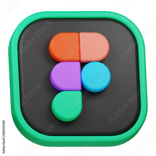 figma 3d icon isolated on the transparent background