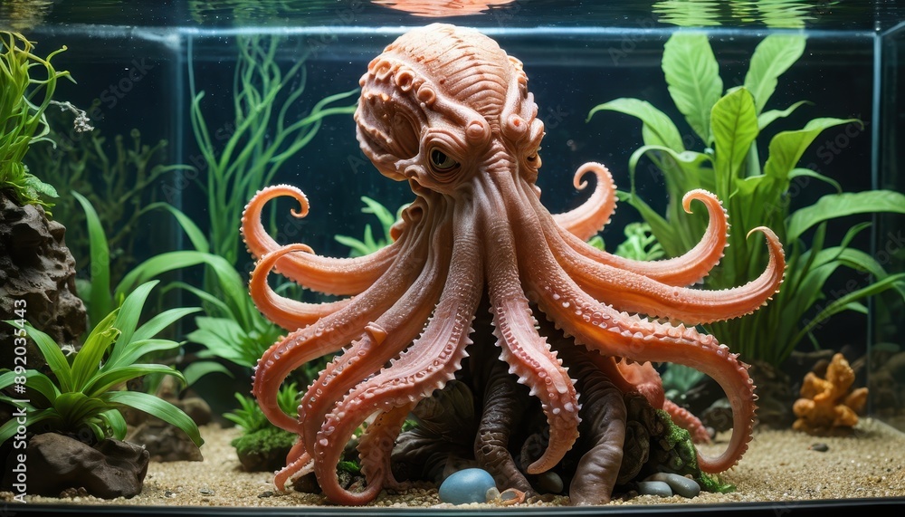 Obraz premium Octopus in an Aquarium.