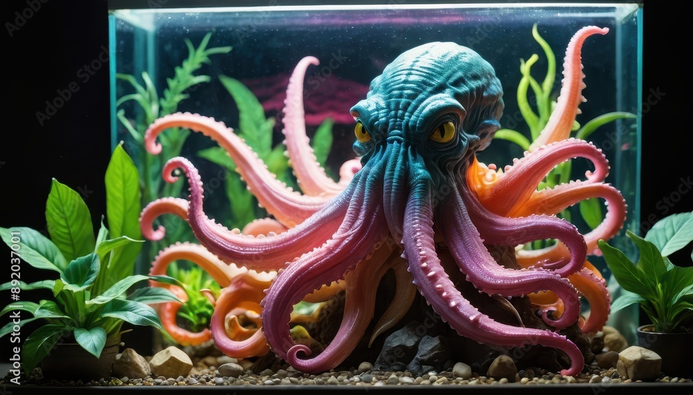 Fototapeta premium Octopus in an Aquarium.