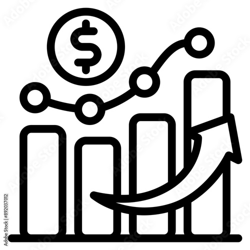  Growth Chart Solid Icon