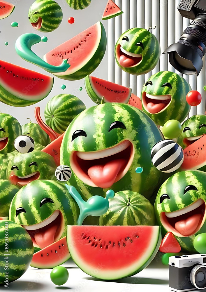 background with watermelons background with watermelons