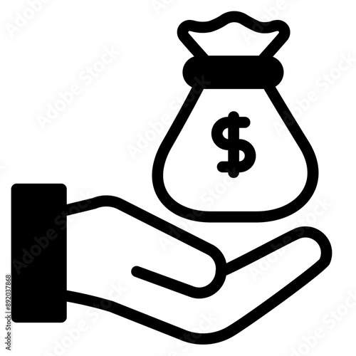  Fund raising Solid Icon