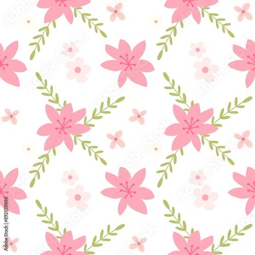 Wallpaper Mural Background Seamless Patterns floral flowers blossom Torontodigital.ca
