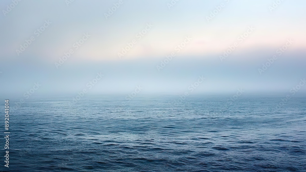 Fototapeta premium Calm Ocean in Misty Weather