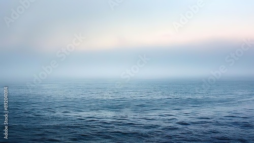 Calm Ocean in Misty Weather