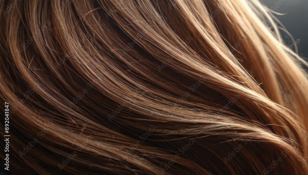 Closeup of Shiny Brown Hair. Closeup of Shiny Brown Hair.