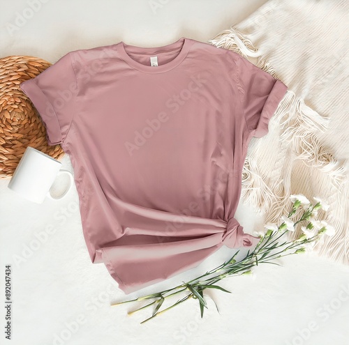 Orchid Bella Canvas 3001 Mockup Orchid Bella and Canvas T-Shirt 3001 Mockup  Flat Lay Bella  Orchid Bella Canvas  Flat Lay Orchid Bella
