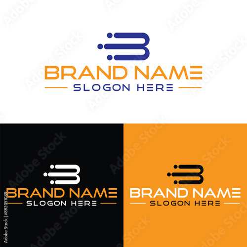 "A bold and modern 'B' letter logo designed with clean lines and geometric shapes, symbolizing innovation and professionalism. Ideal for brands seeking to convey strength and creativity of industries.