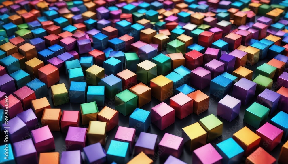Abstract Colorful Cubes Background. Abstract Colorful Cubes Background.