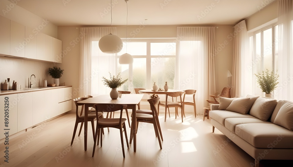 Fototapeta premium Photo interior modern design room 3d illustration