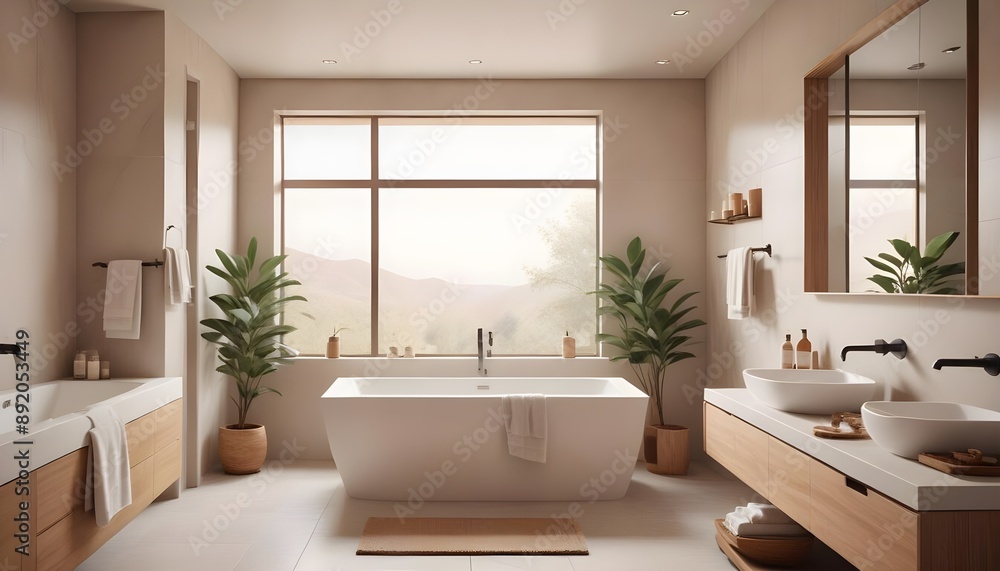 Photo interior modern design room 3d illustration Photo interior modern design room 3d illustration