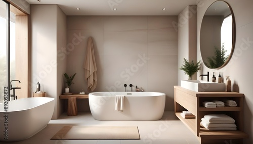 Photo interior modern design room 3d illustration