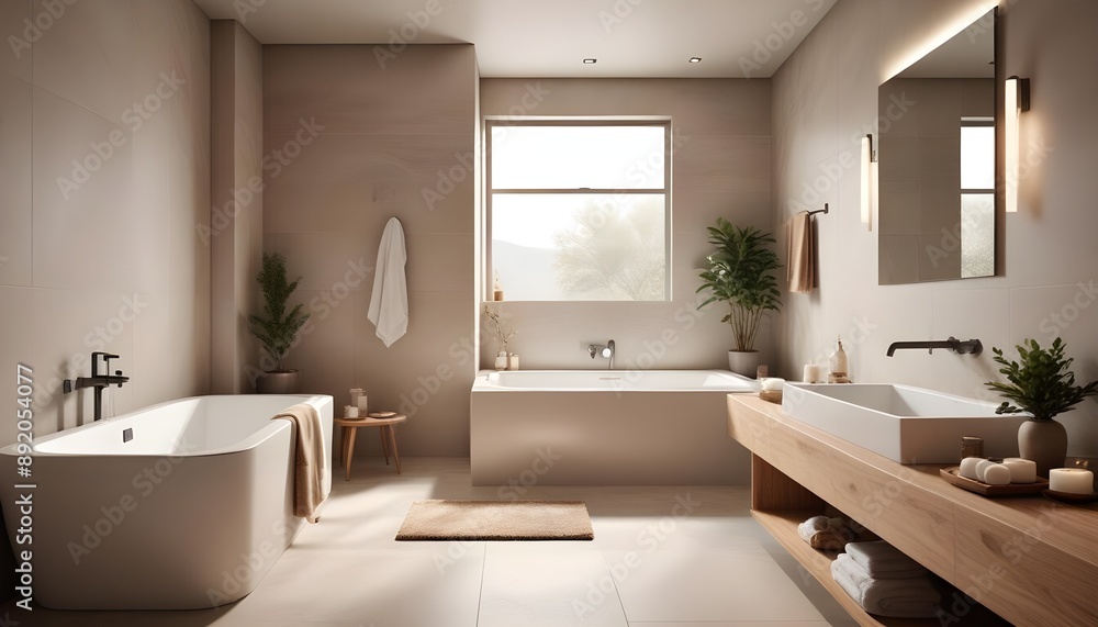 Photo interior modern design room 3d illustration