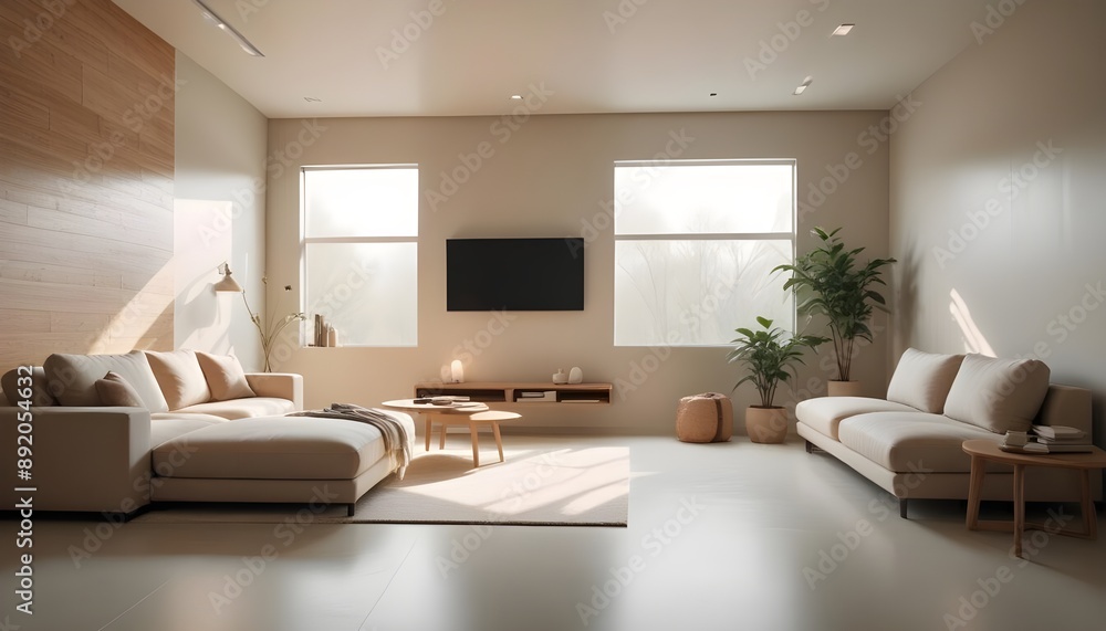 Photo interior modern design room 3d illustration Photo interior modern design room 3d illustration