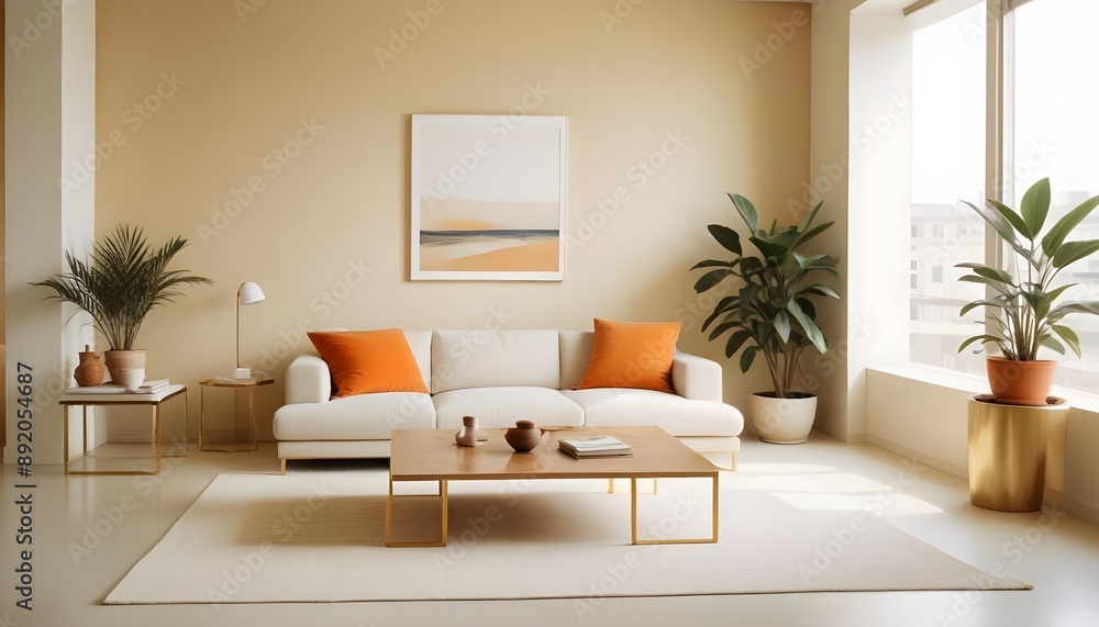 Fototapeta premium Photo interior modern design room 3d illustration