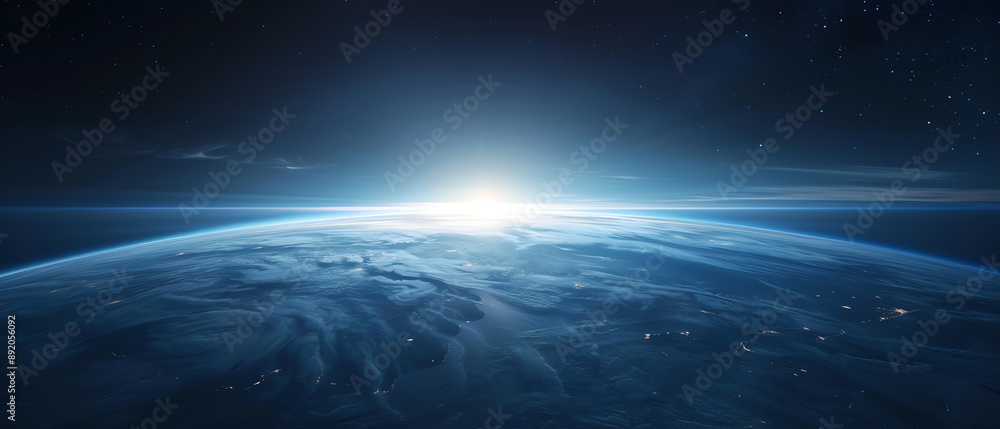 Fototapeta premium Satellite orbiting the Earth in space
