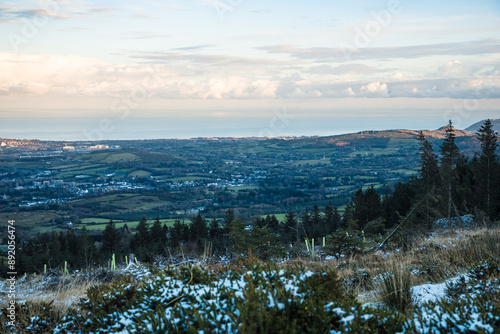 Dublin, Ireland - city and nature views from the top of a hill