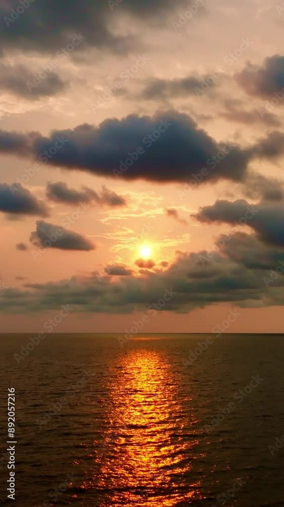 Aerial drone view of sea and waves over the ocean with sunset. Aerial drone view of sea and waves over the ocean with sunset.