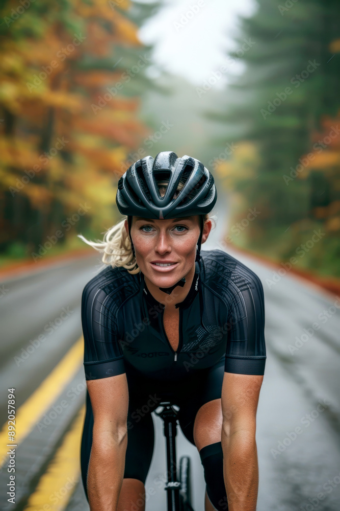 most beautiful female cyclist. AI generative most beautiful female cyclist. AI generative