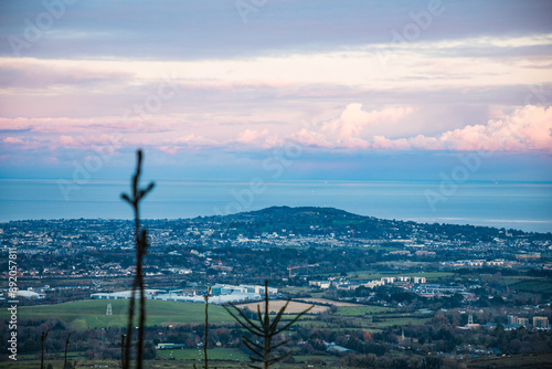 Dublin, Ireland - city and nature views from the top of a hill