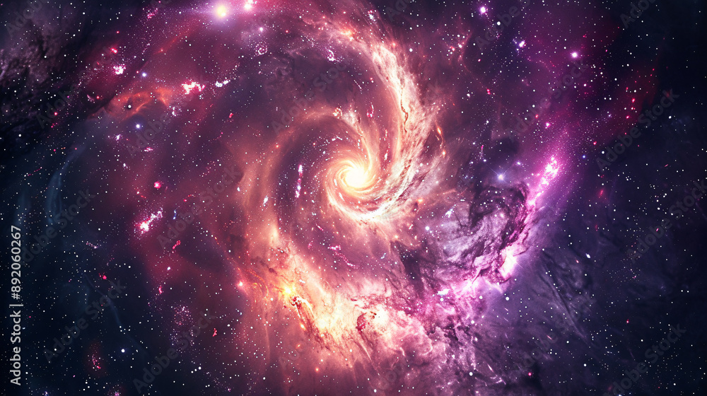 Beautiful galaxy spiral in nebula style, space art wallpaper Beautiful galaxy spiral in nebula style, space art wallpaper