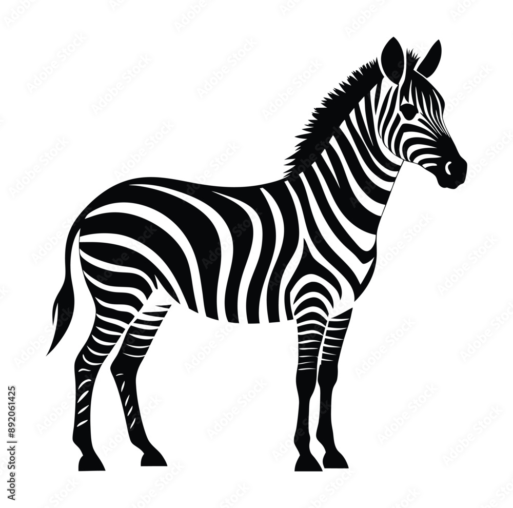 Fototapeta premium zebra-silhouette-image-vector 001