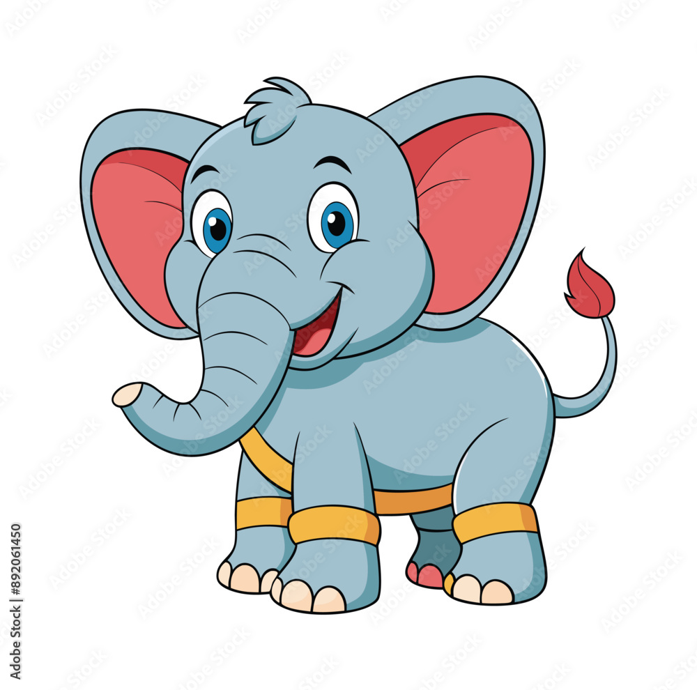 Obraz premium elephant-cartoon-image-vector 001