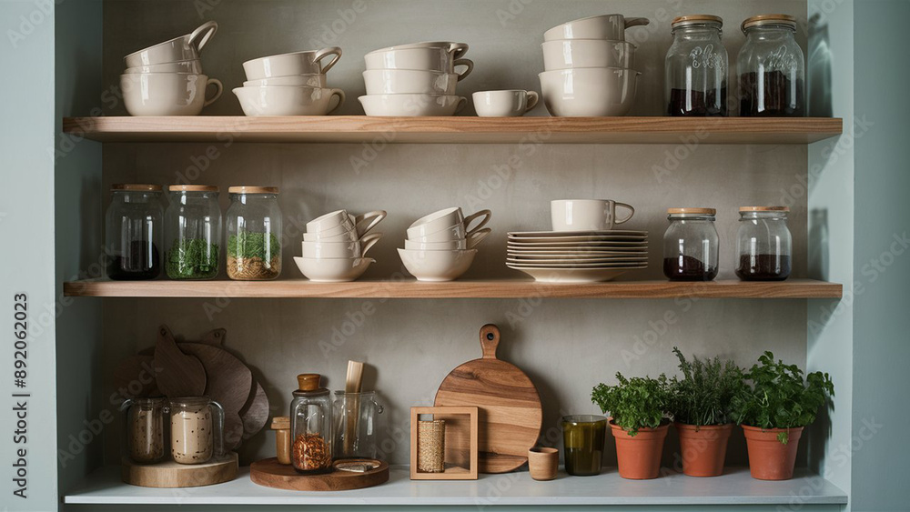 shelves with bottles shelves with bottles