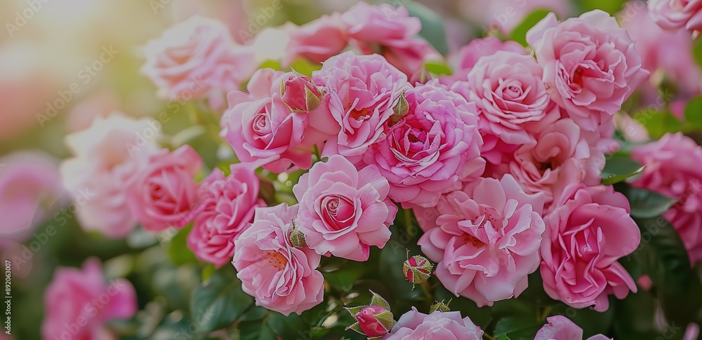 A bunch of beautiful pink roses, straight from the garden so they are still fresh and ripe. Plus their distinctive fragrant fragrance makes everyone fall in love. A bunch of beautiful pink roses, straight from the garden so they are still fresh and ripe. Plus their distinctive fragrant fragrance makes everyone fall in love.