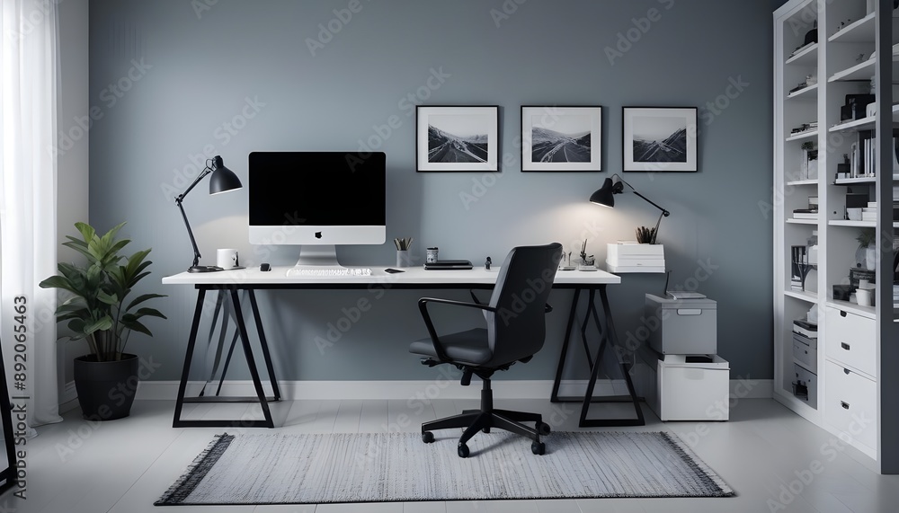 Photo interior modern design room 3d illustration