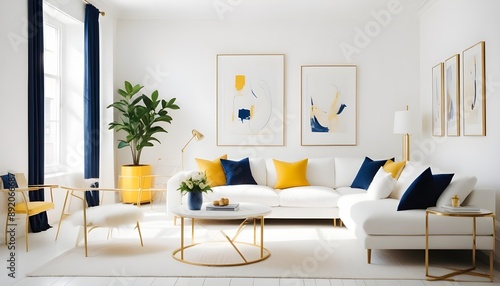 Photo interior modern design room 3d illustration