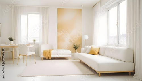 Photo interior modern design room 3d illustration