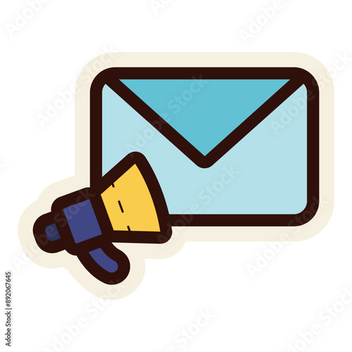 Принти на полотні email marketing sticker icon