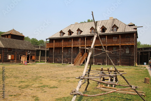 Wallpaper Mural old wooden house in the fort, Fort Edmonton Park, Edmonton, Alberta Torontodigital.ca