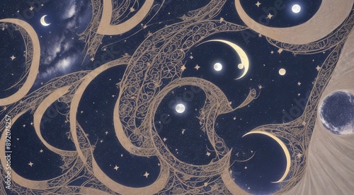 islamic background with stars