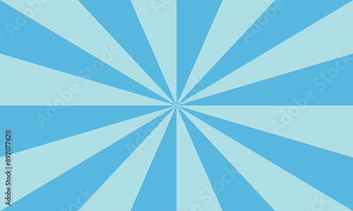 Abstract Blue Bright Sunburst Pattern Background