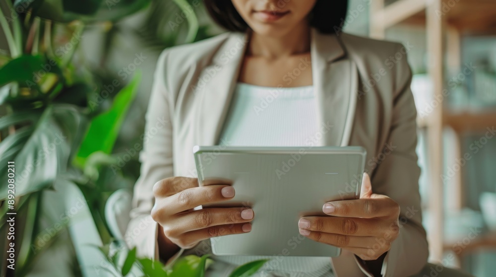 Businesswoman Using Tablet Businesswoman Using Tablet
