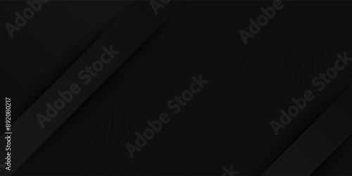 Dark deep black dynamic abstract vector background with diagonal lines. Modern creative halftone premium gradient.