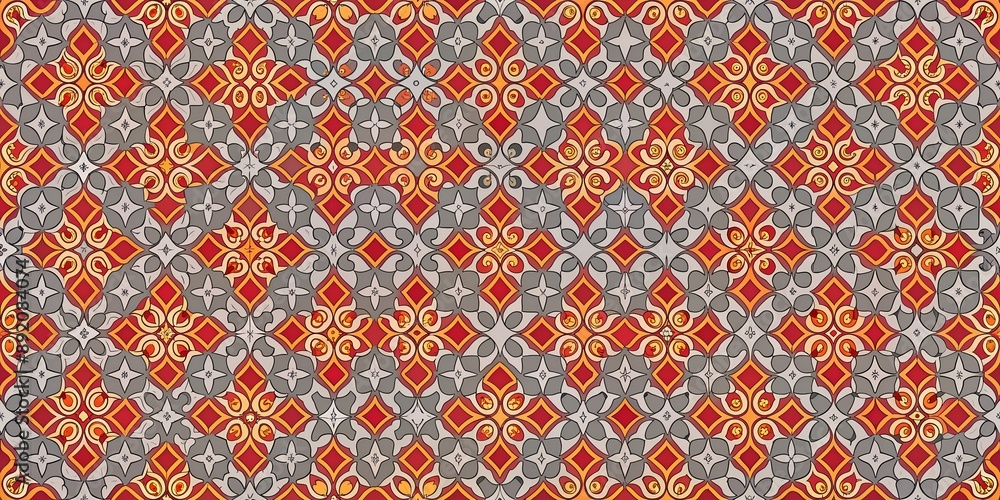 seamless pattern with red and orange and greys Creative AI seamless pattern with red and orange and greys Creative AI